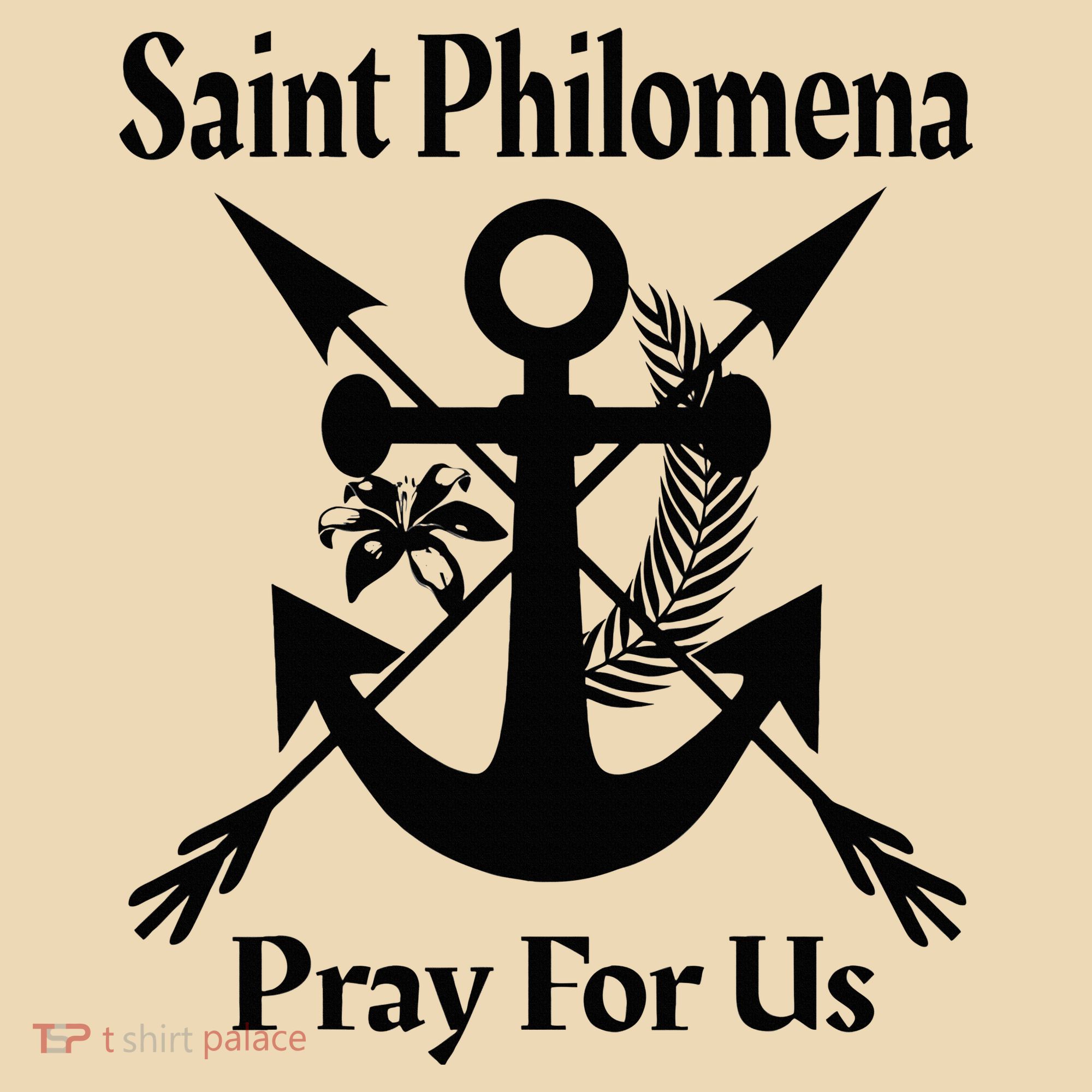 Saint Philomena Catholic St Anchor Image Lily Arrows Tote Bag