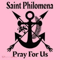 Saint Philomena Catholic St Anchor Image Lily Arrows Coaster thumb 2