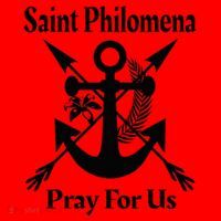 Saint Philomena Catholic St Anchor Image Lily Arrows Santa Hat thumb 1