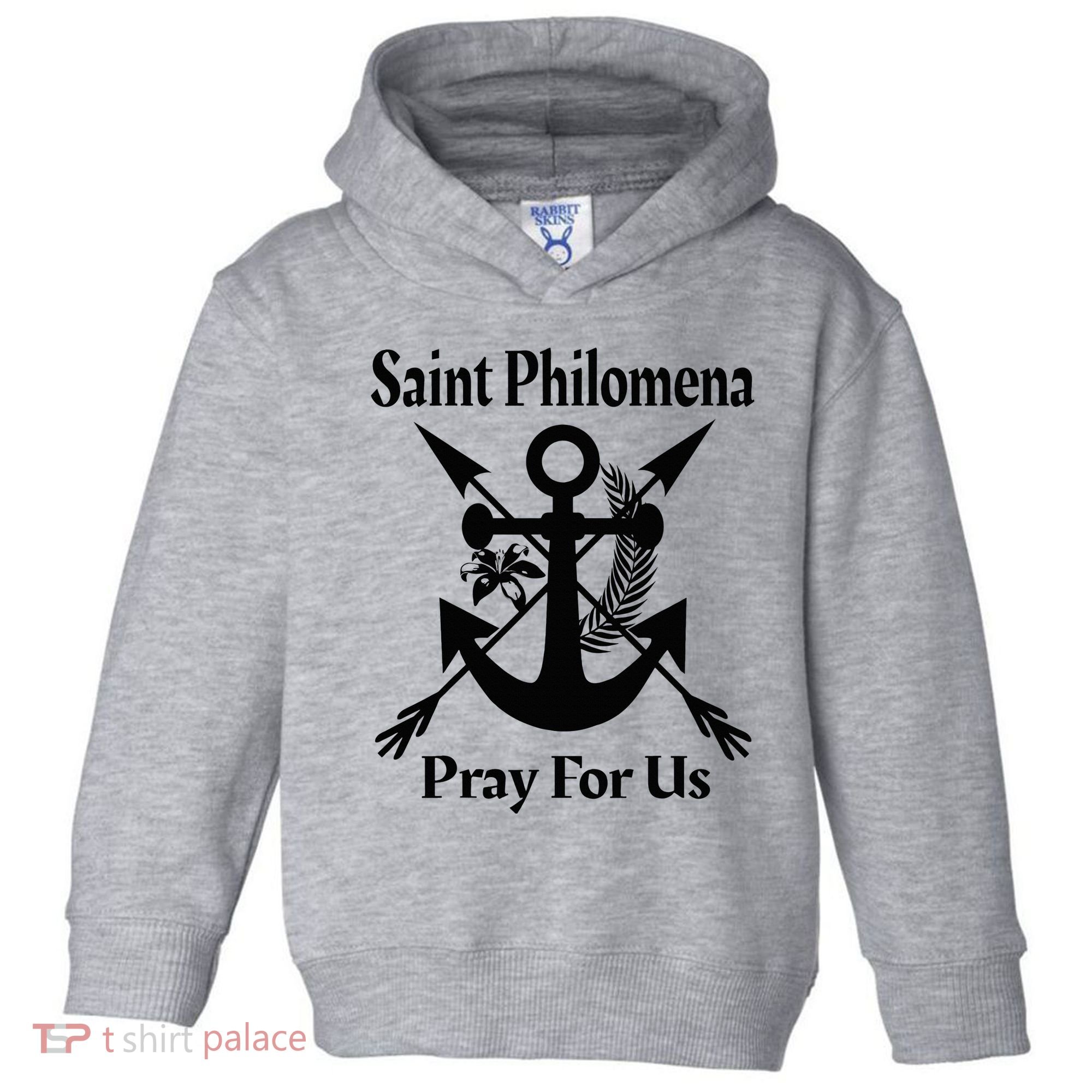 Saint Philomena Catholic St Anchor Image Lily Arrows Toddler Hoodie