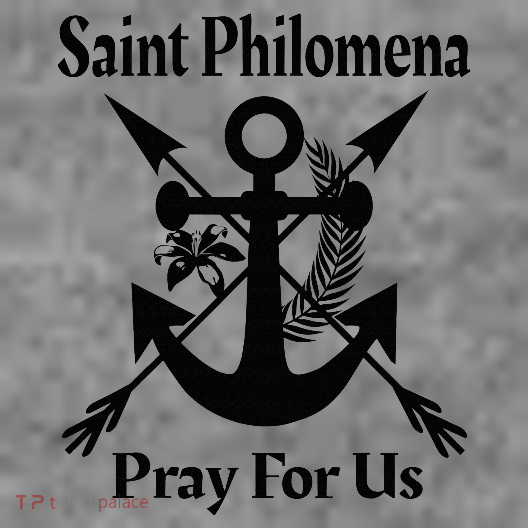 Saint Philomena Catholic St Anchor Image Lily Arrows Toddler Hoodie