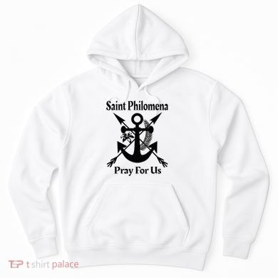 Saint Philomena Catholic St Anchor Image Lily Arrows Hoodie