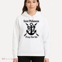 Saint Philomena Catholic St Anchor Image Lily Arrows Hoodie thumb 5