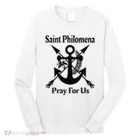 Saint Philomena Catholic St Anchor Image Lily Arrows Long Sleeve Shirt thumb 0