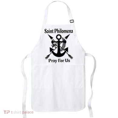 Saint Philomena Catholic St Anchor Image Lily Arrows Apron