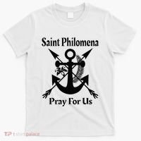 Saint Philomena Catholic St Anchor Image Lily Arrows T-Shirt thumb 0