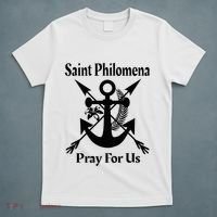 Saint Philomena Catholic St Anchor Image Lily Arrows T-Shirt thumb 5