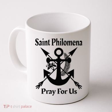 Saint Philomena Catholic St Anchor Image Lily Arrows Coffee Mug