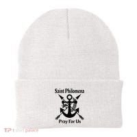 Saint Philomena Catholic St Anchor Image Lily Arrows Beanie thumb 0