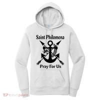 Saint Philomena Catholic St Anchor Image Lily Arrows Women's Hoodie thumb 0