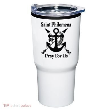 Saint Philomena Catholic St Anchor Image Lily Arrows Tumbler