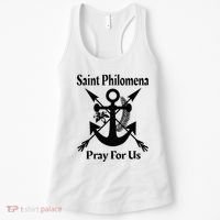 Saint Philomena Catholic St Anchor Image Lily Arrows Women's Tank Top thumb 0