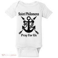 Saint Philomena Catholic St Anchor Image Lily Arrows Baby Bodysuit thumb 0
