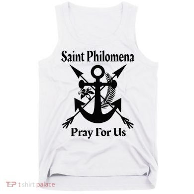 Saint Philomena Catholic St Anchor Image Lily Arrows Tank Top