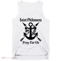 Saint Philomena Catholic St Anchor Image Lily Arrows Tank Top thumb 0