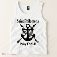 Saint Philomena Catholic St Anchor Image Lily Arrows Tank Top thumb 2