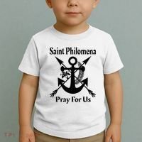 Saint Philomena Catholic St Anchor Image Lily Arrows Toddler T-Shirt thumb 2