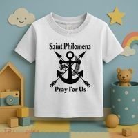 Saint Philomena Catholic St Anchor Image Lily Arrows Toddler T-Shirt thumb 3