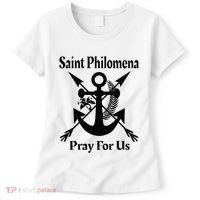 Saint Philomena Catholic St Anchor Image Lily Arrows Women's T-Shirt thumb 0