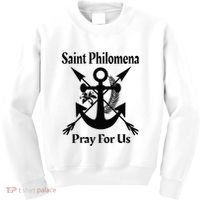 Saint Philomena Catholic St Anchor Image Lily Arrows Kids Sweatshirt thumb 0