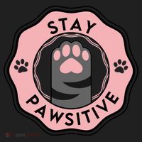 Stay Pawsitive Cat Stay Pawsitive Cute Gift Women's Sweatshirt thumb 2