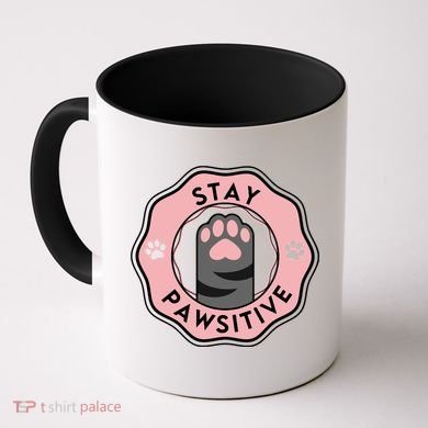 Stay Pawsitive Cat Stay Pawsitive Cute Gift Coffee Mug