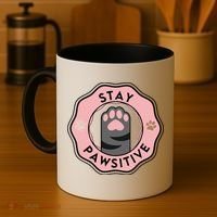 Stay Pawsitive Cat Stay Pawsitive Cute Gift Coffee Mug thumb 4