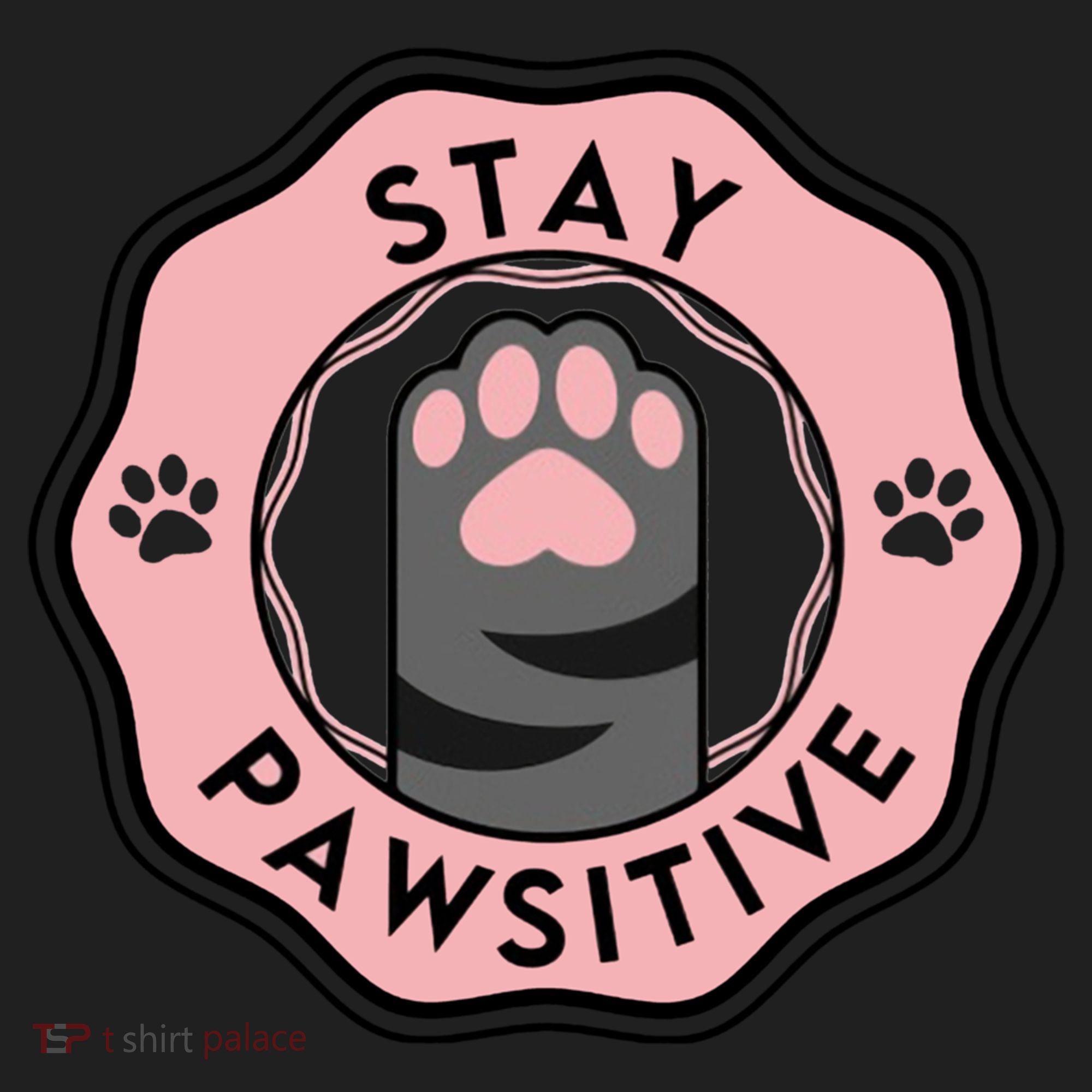 Stay Pawsitive Cat Stay Pawsitive Cute Gift Golf Towel