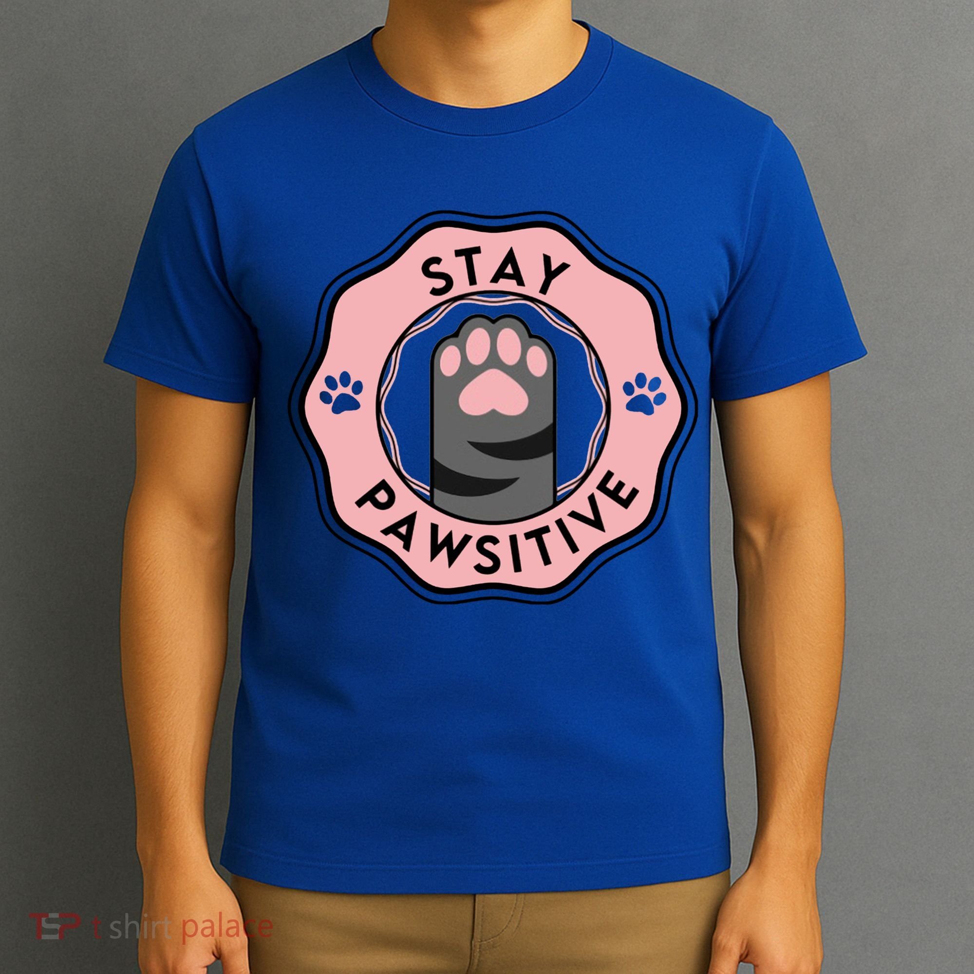 Stay Pawsitive Cat Stay Pawsitive Cute Gift T-Shirt