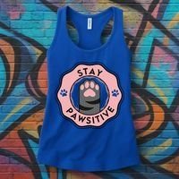 Stay Pawsitive Cat Stay Pawsitive Cute Gift Women's Tank Top thumb 3