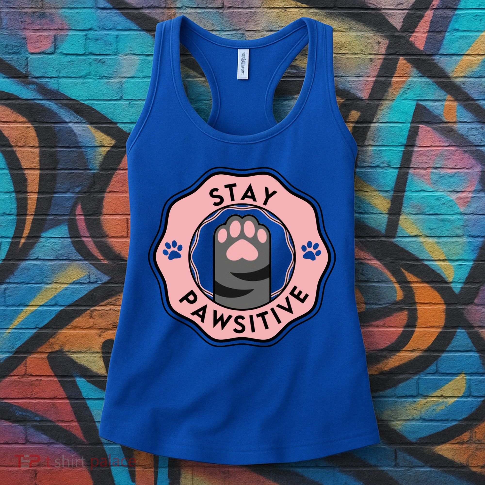 Stay Pawsitive Cat Stay Pawsitive Cute Gift Women's Tank Top