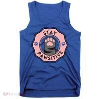 Stay Pawsitive Cat Stay Pawsitive Cute Gift Tank Top thumb 0