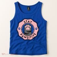 Stay Pawsitive Cat Stay Pawsitive Cute Gift Tank Top thumb 2