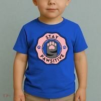 Stay Pawsitive Cat Stay Pawsitive Cute Gift Toddler T-Shirt thumb 2