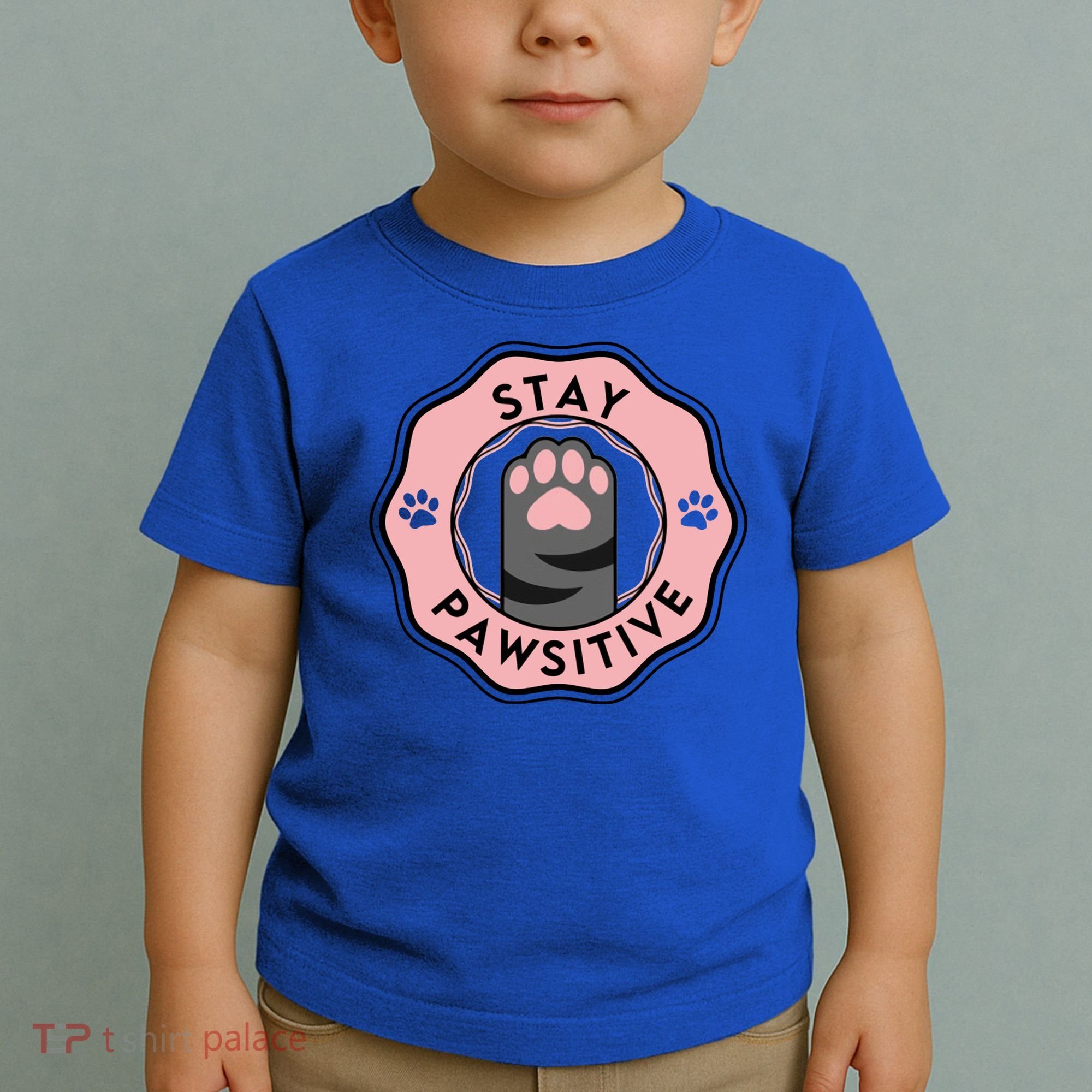 Stay Pawsitive Cat Stay Pawsitive Cute Gift Toddler T-Shirt