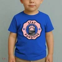 Stay Pawsitive Cat Stay Pawsitive Cute Gift Toddler T-Shirt thumb 2