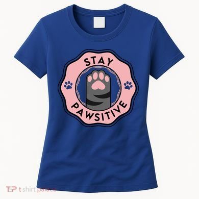 Stay Pawsitive Cat Stay Pawsitive Cute Gift Women's T-Shirt