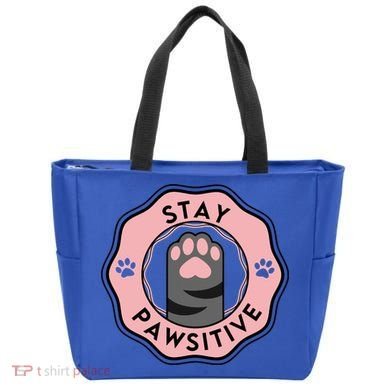 Stay Pawsitive Cat Stay Pawsitive Cute Gift Tote Bag