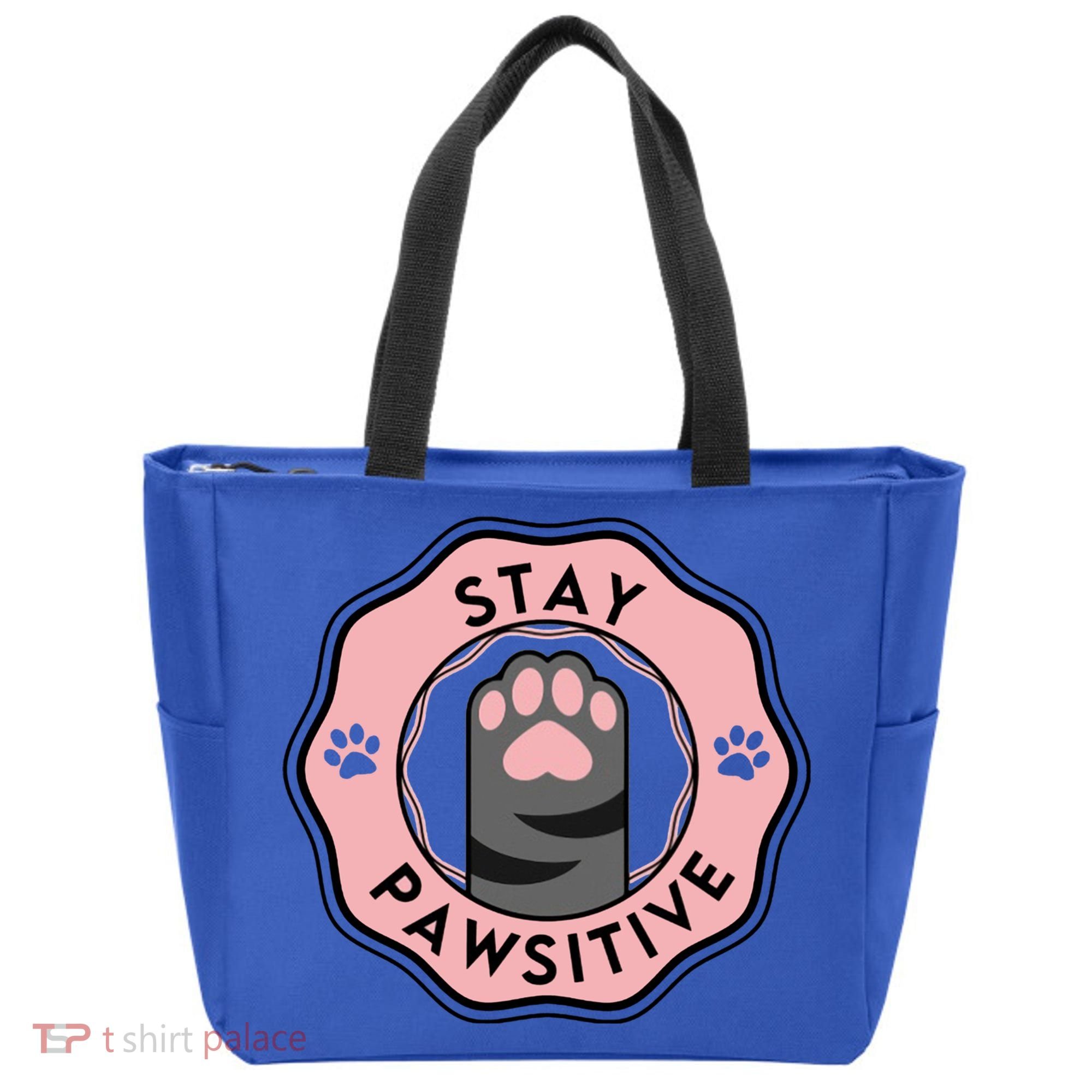 Stay Pawsitive Cat Stay Pawsitive Cute Gift Tote Bag