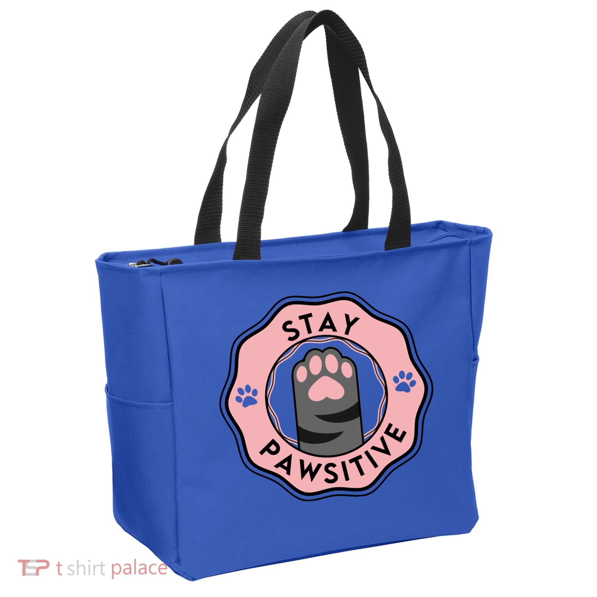 Stay Pawsitive Cat Stay Pawsitive Cute Gift Tote Bag