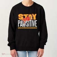 Stay Pawsitive Cute Stay Positive Cat Lover Gift Women's Sweatshirt thumb 0