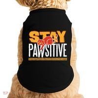 Stay Pawsitive Cute Stay Positive Cat Lover Gift Doggie Tank thumb 0