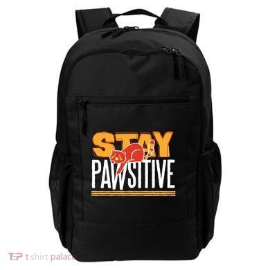 Stay Pawsitive Cute Stay Positive Cat Lover Gift Backpack