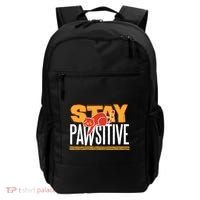 Stay Pawsitive Cute Stay Positive Cat Lover Gift Backpack thumb 0