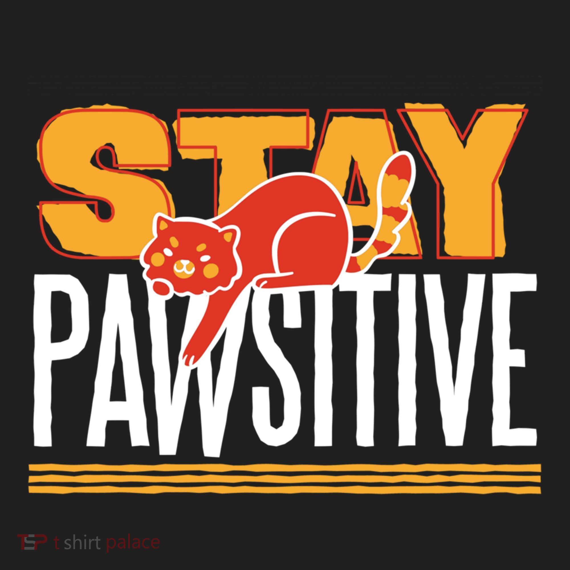 Stay Pawsitive Cute Stay Positive Cat Lover Gift Golf Towel