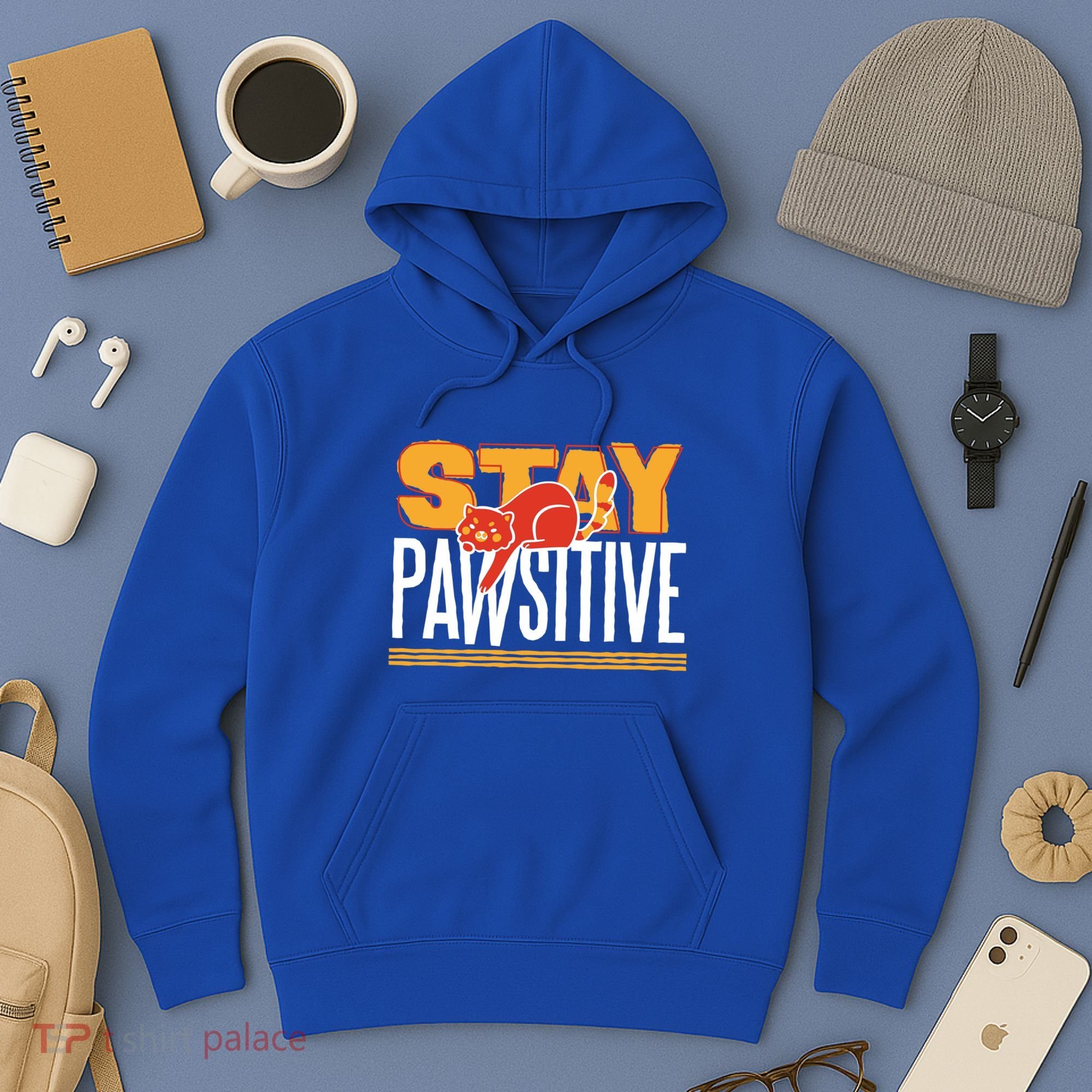 Stay Pawsitive Cute Stay Positive Cat Lover Gift Hoodie