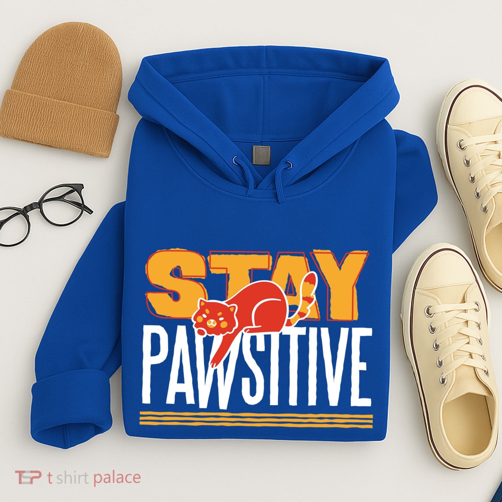 Stay Pawsitive Cute Stay Positive Cat Lover Gift Hoodie