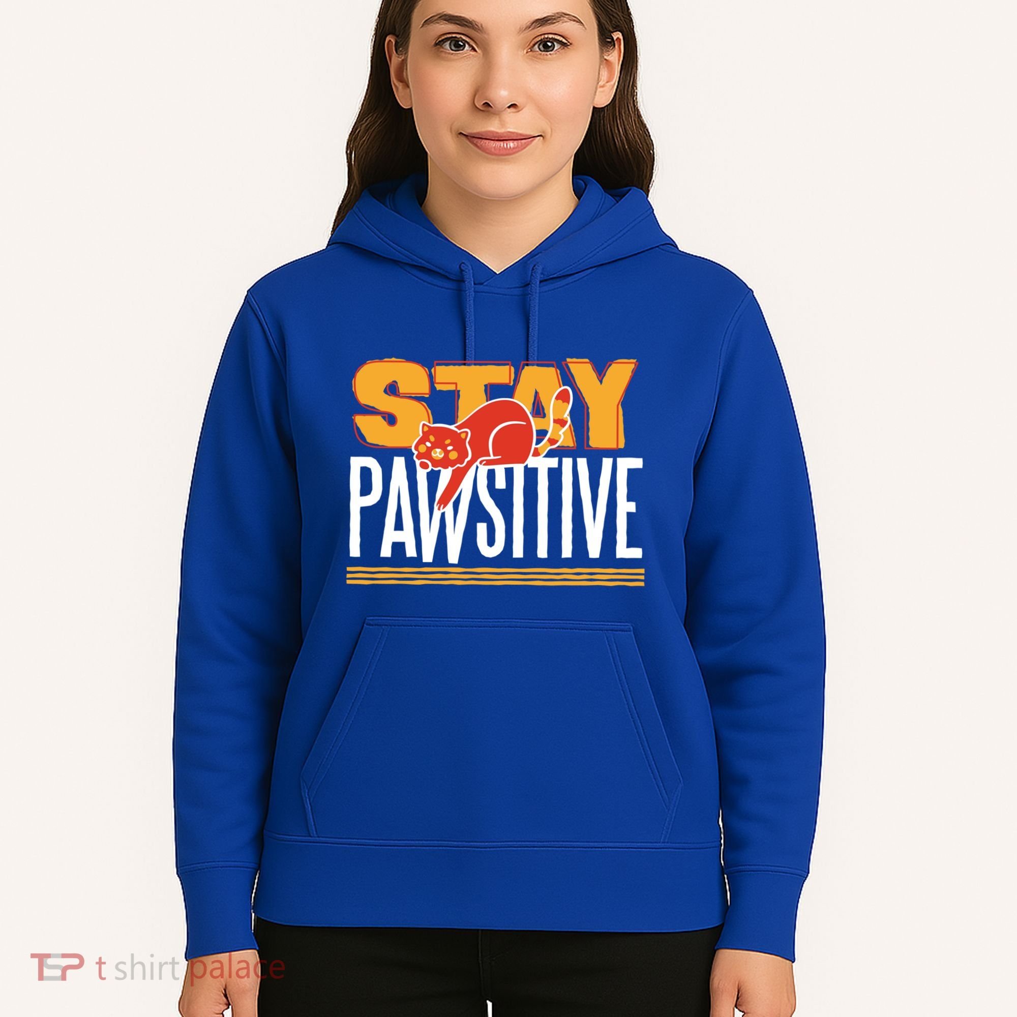Stay Pawsitive Cute Stay Positive Cat Lover Gift Hoodie