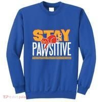 Stay Pawsitive Cute Stay Positive Cat Lover Gift Sweatshirt thumb 0
