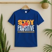 Stay Pawsitive Cute Stay Positive Cat Lover Gift T-Shirt thumb 2